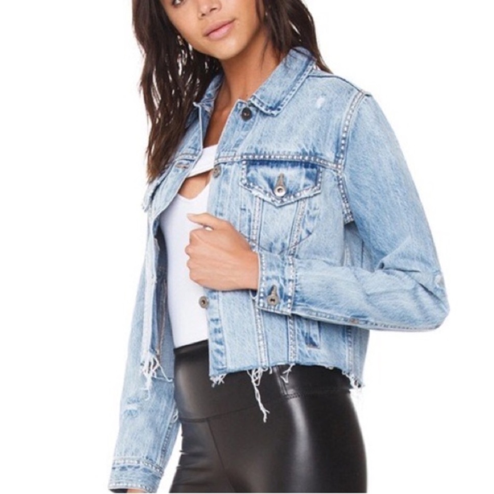 NEW *Never Worn* Pistol Frayed Jean Jacket Size Large